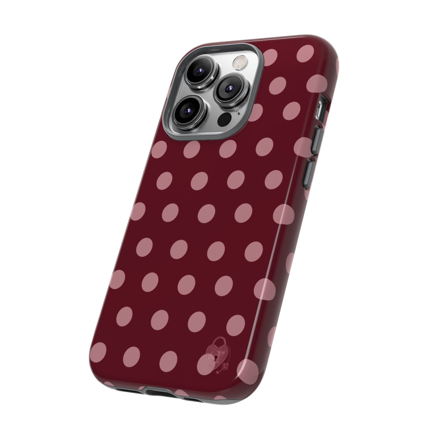 The Polka Dot Case (Burgundy)