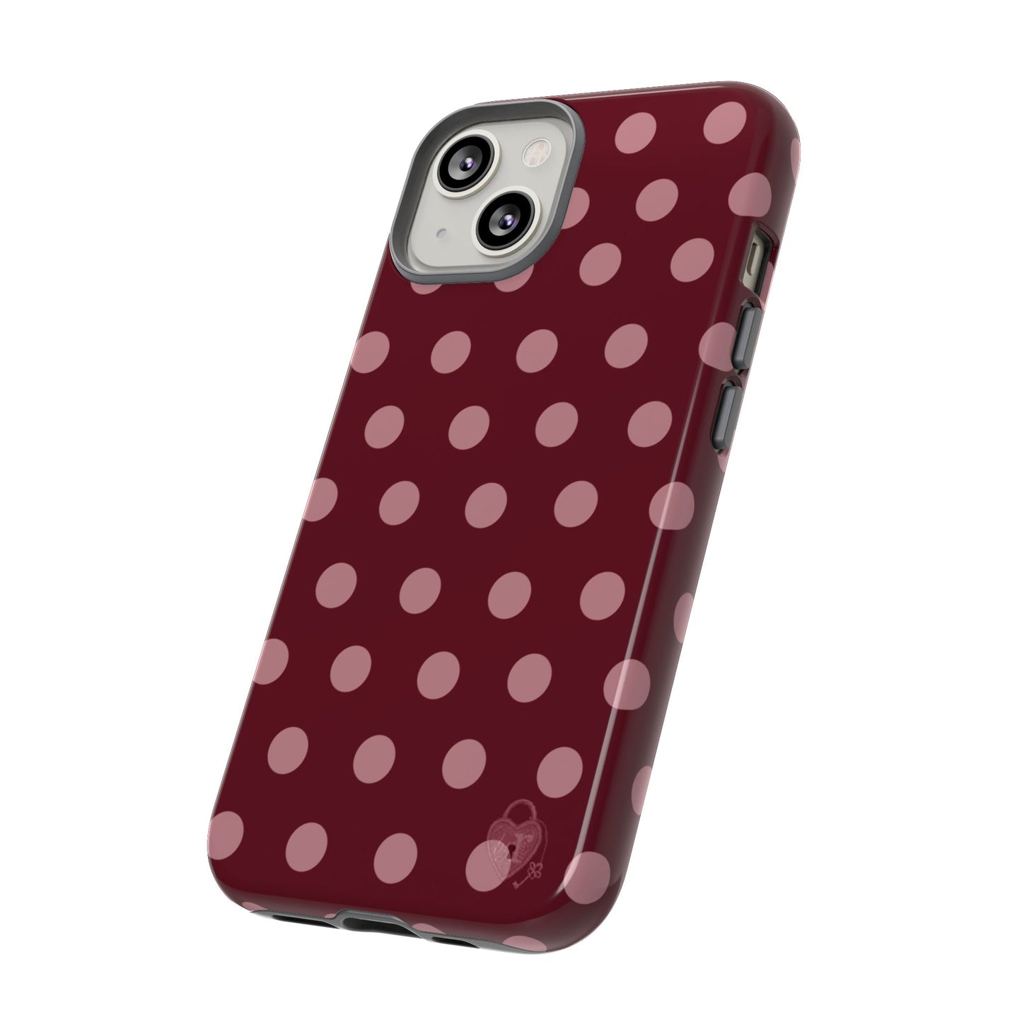 The Polka Dot Case (Burgundy)