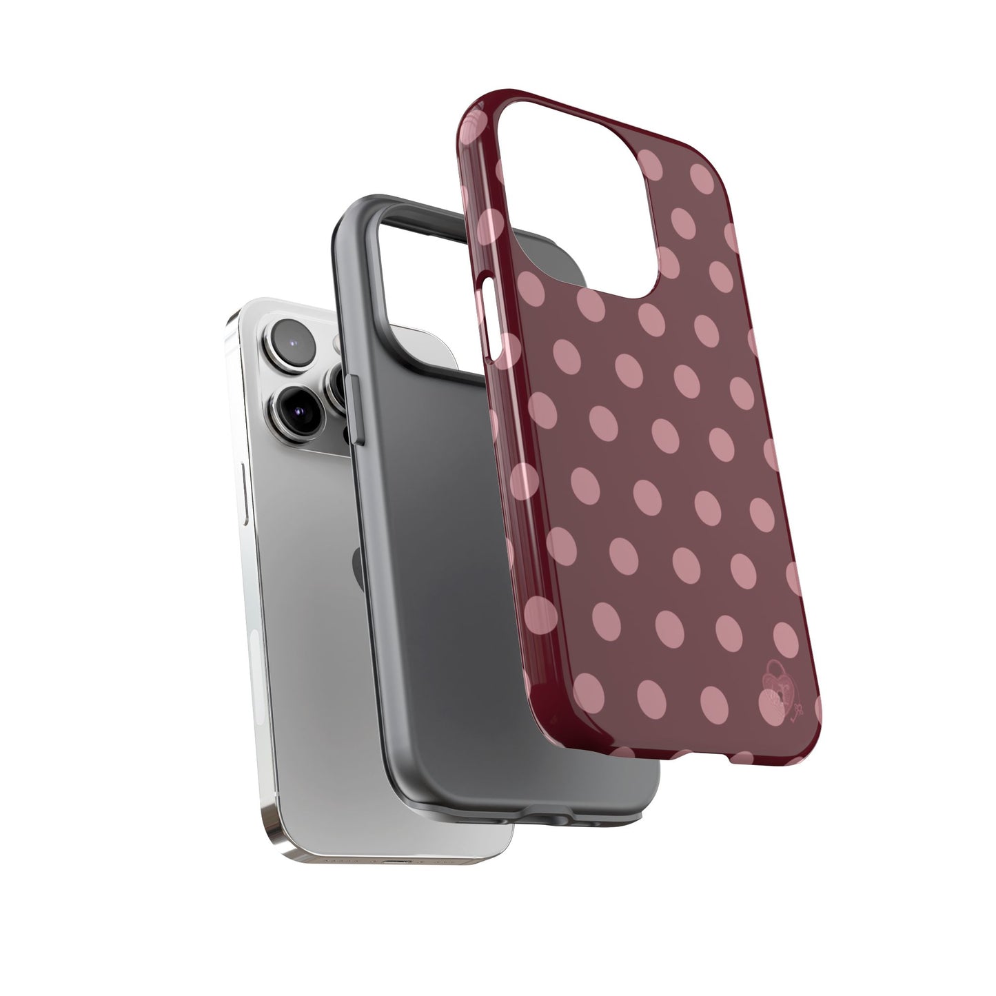 The Polka Dot Case (Burgundy)