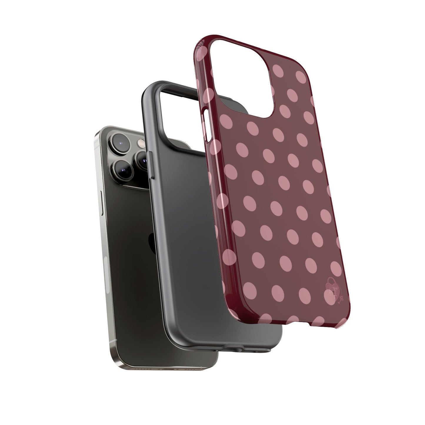 The Polka Dot Case (Burgundy)