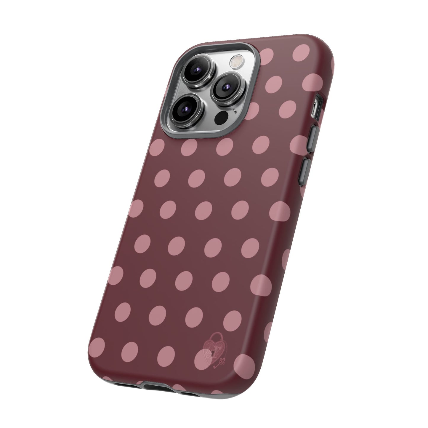 The Polka Dot Case (Burgundy)