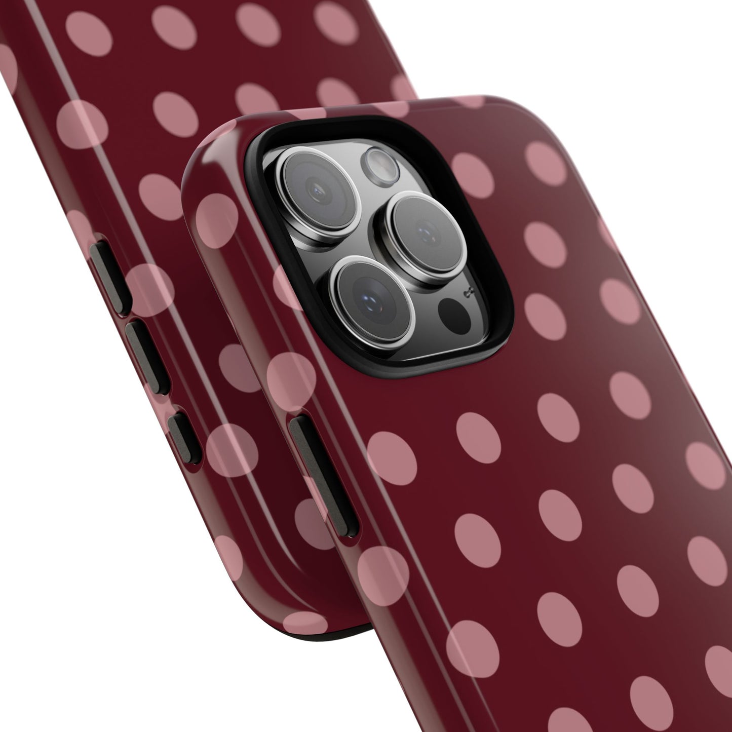 The Polka Dot Case (Burgundy)