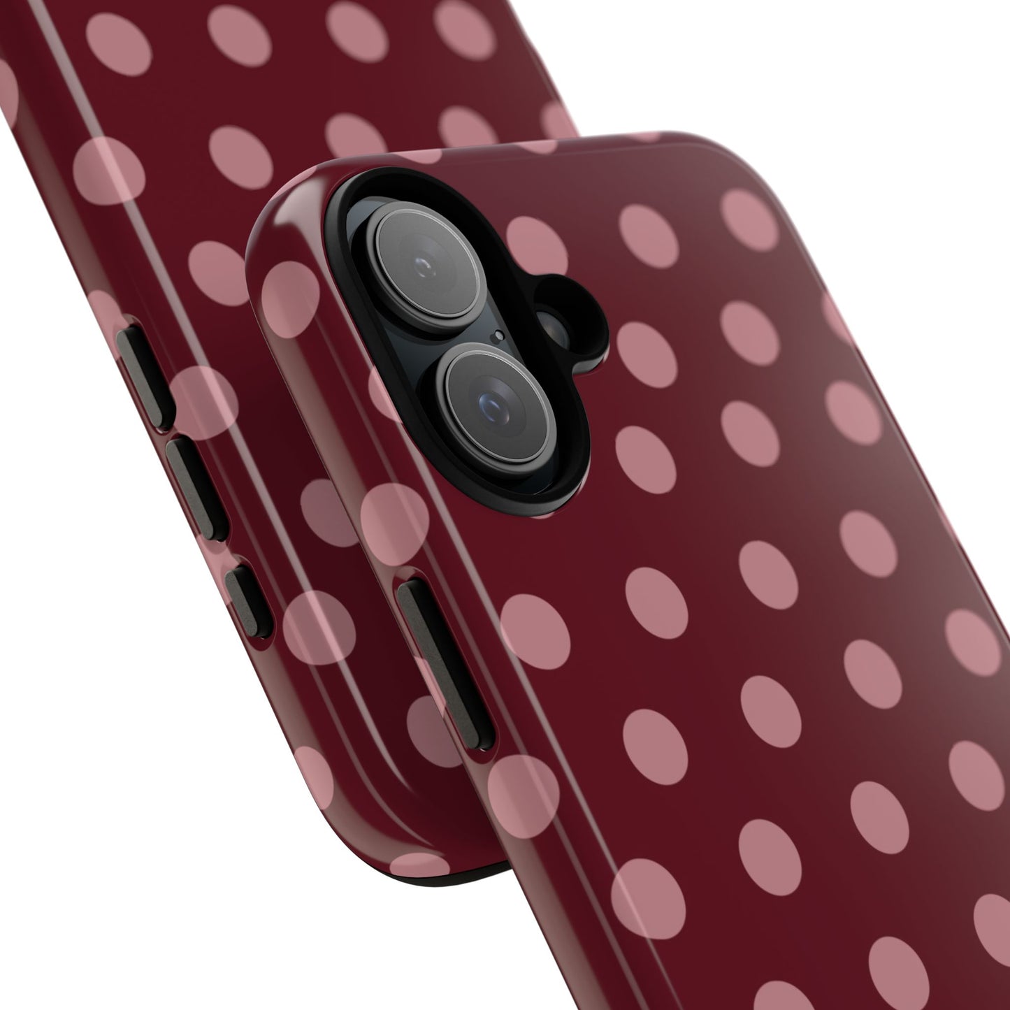 The Polka Dot Case (Burgundy)