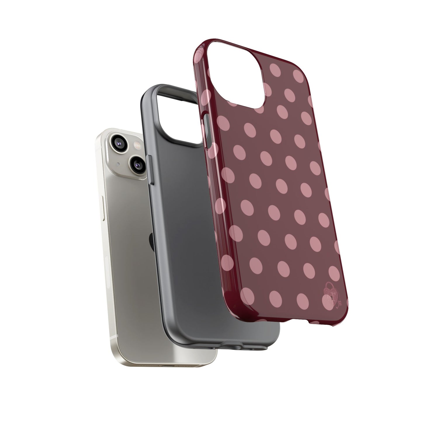 The Polka Dot Case (Burgundy)