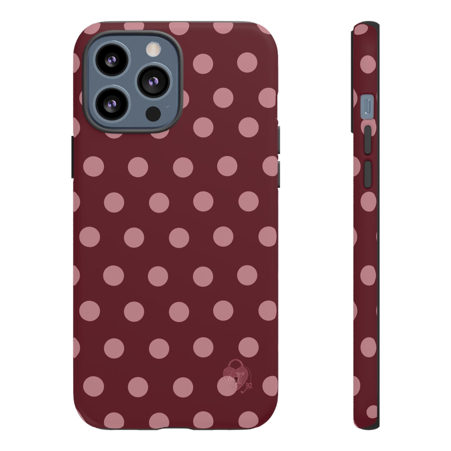 The Polka Dot Case (Burgundy)