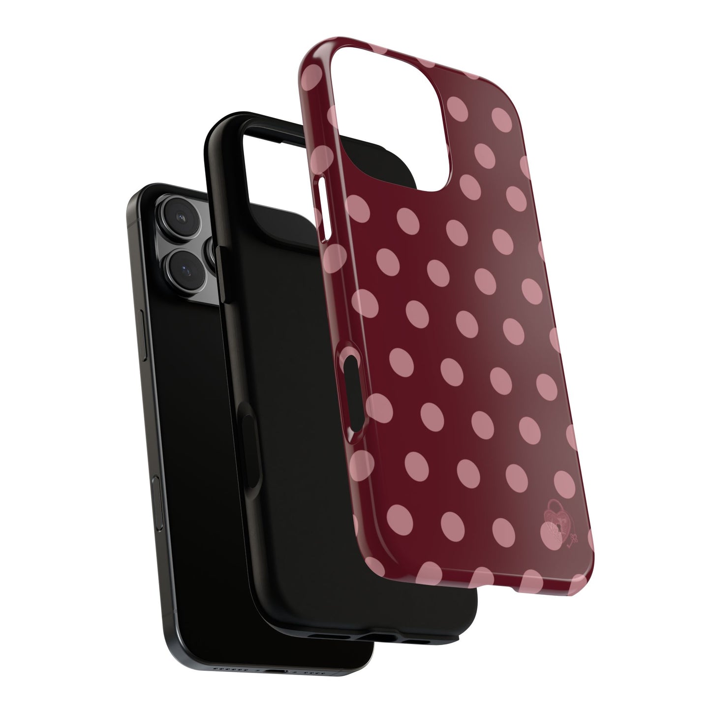 The Polka Dot Case (Burgundy)