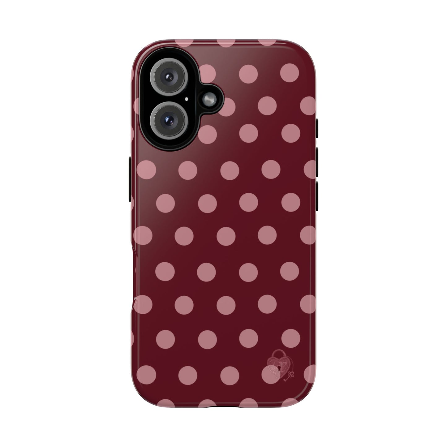 The Polka Dot Case (Burgundy)
