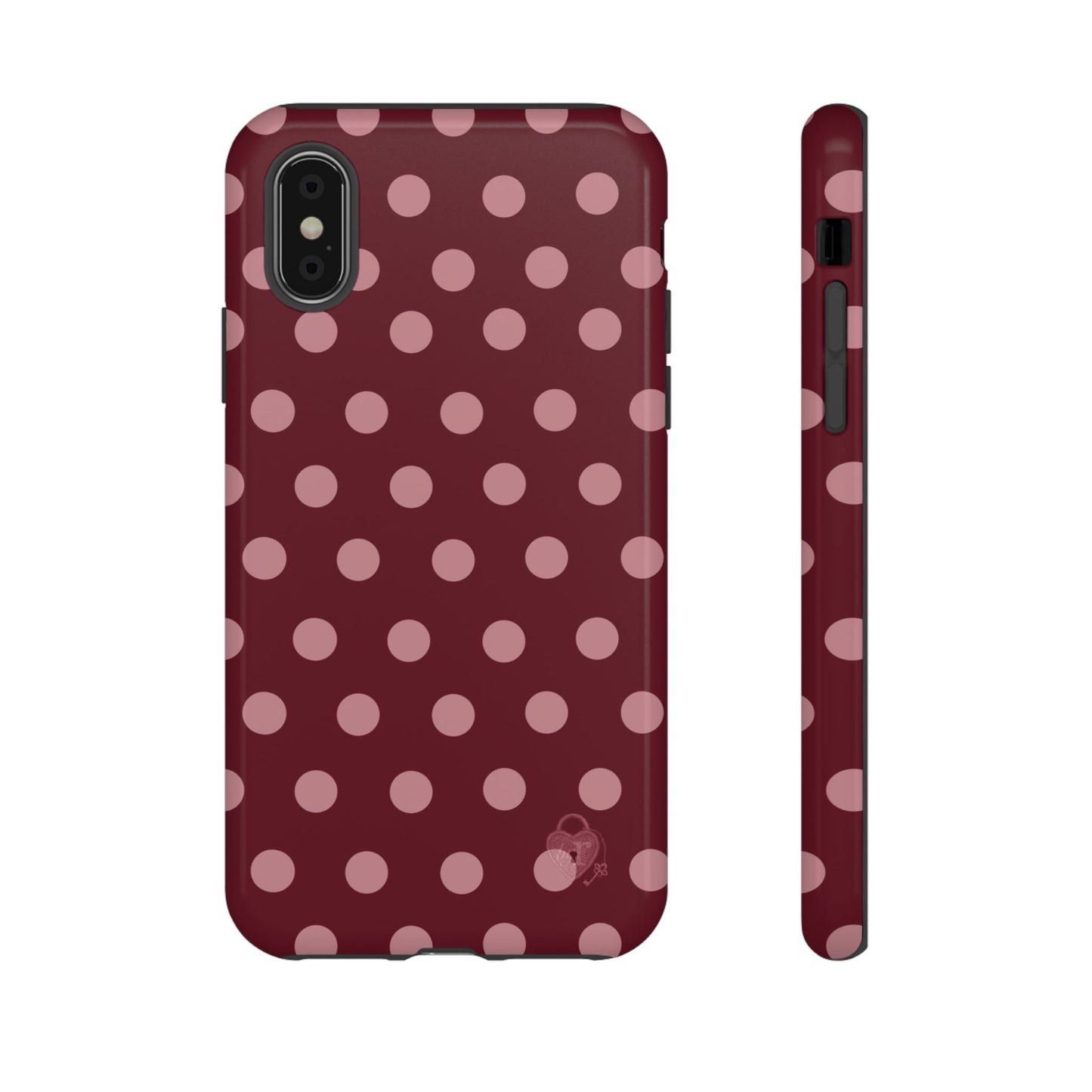 The Polka Dot Case (Burgundy)