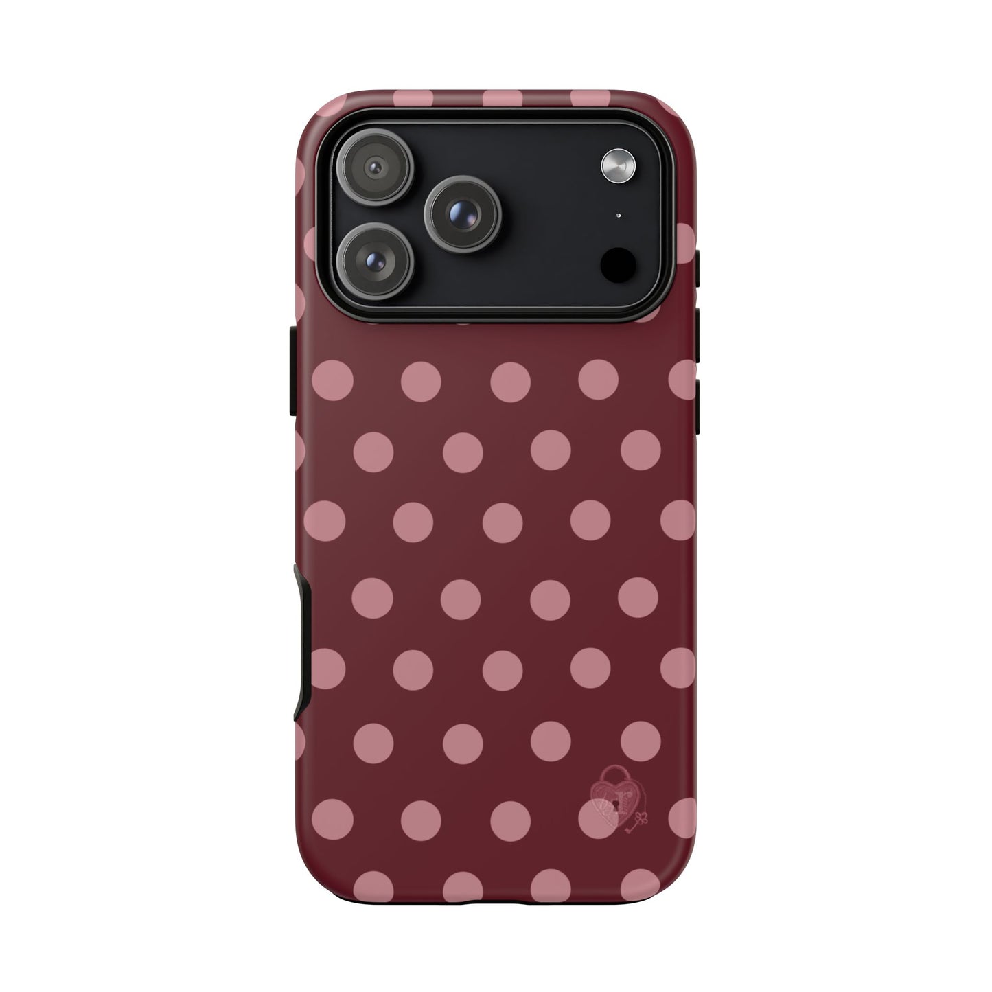 The Polka Dot Case (Burgundy)