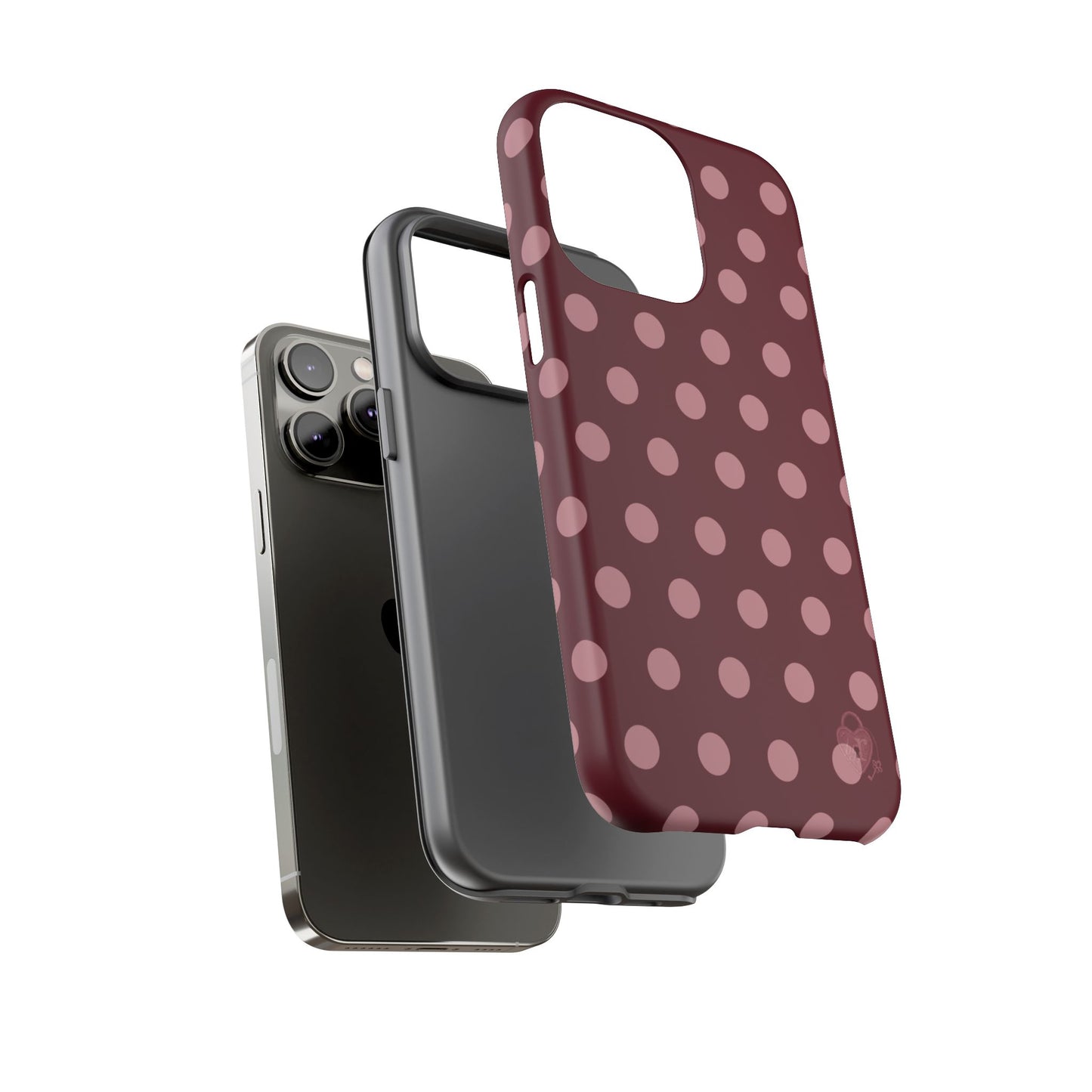 The Polka Dot Case (Burgundy)