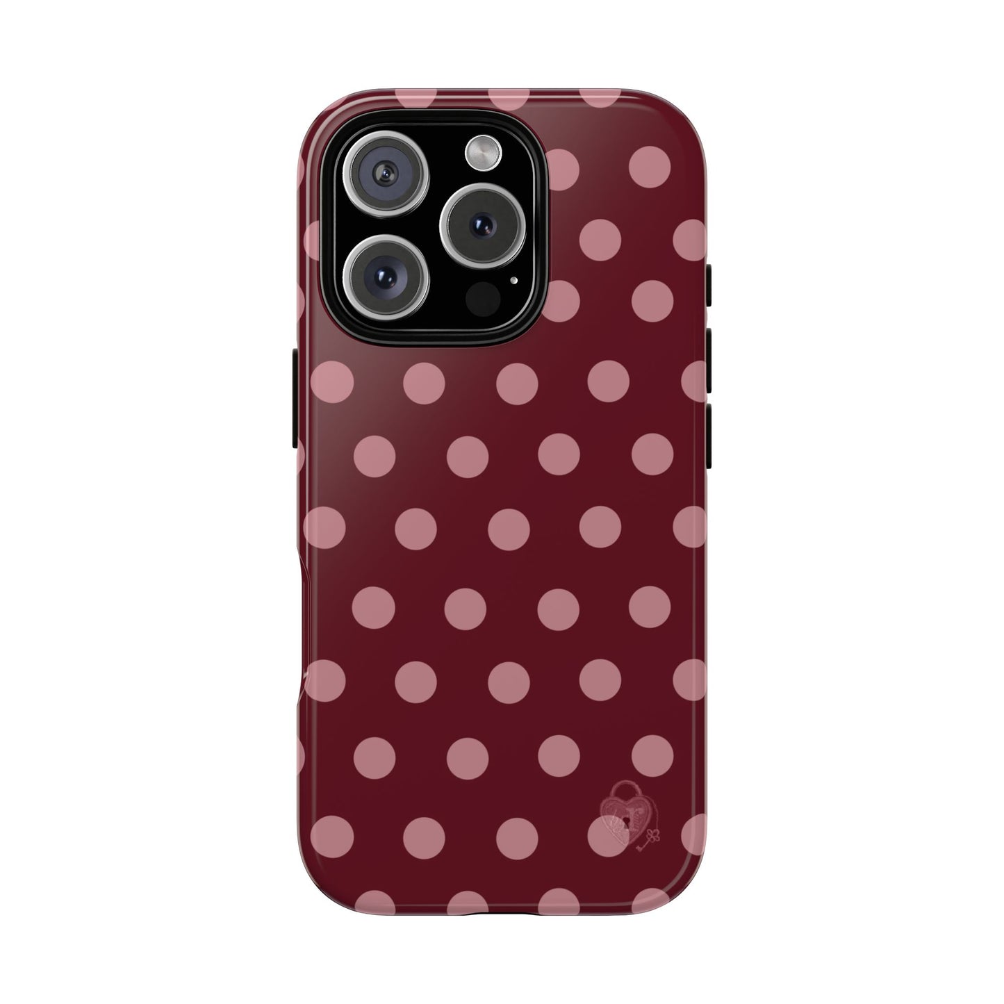 The Polka Dot Case (Burgundy)