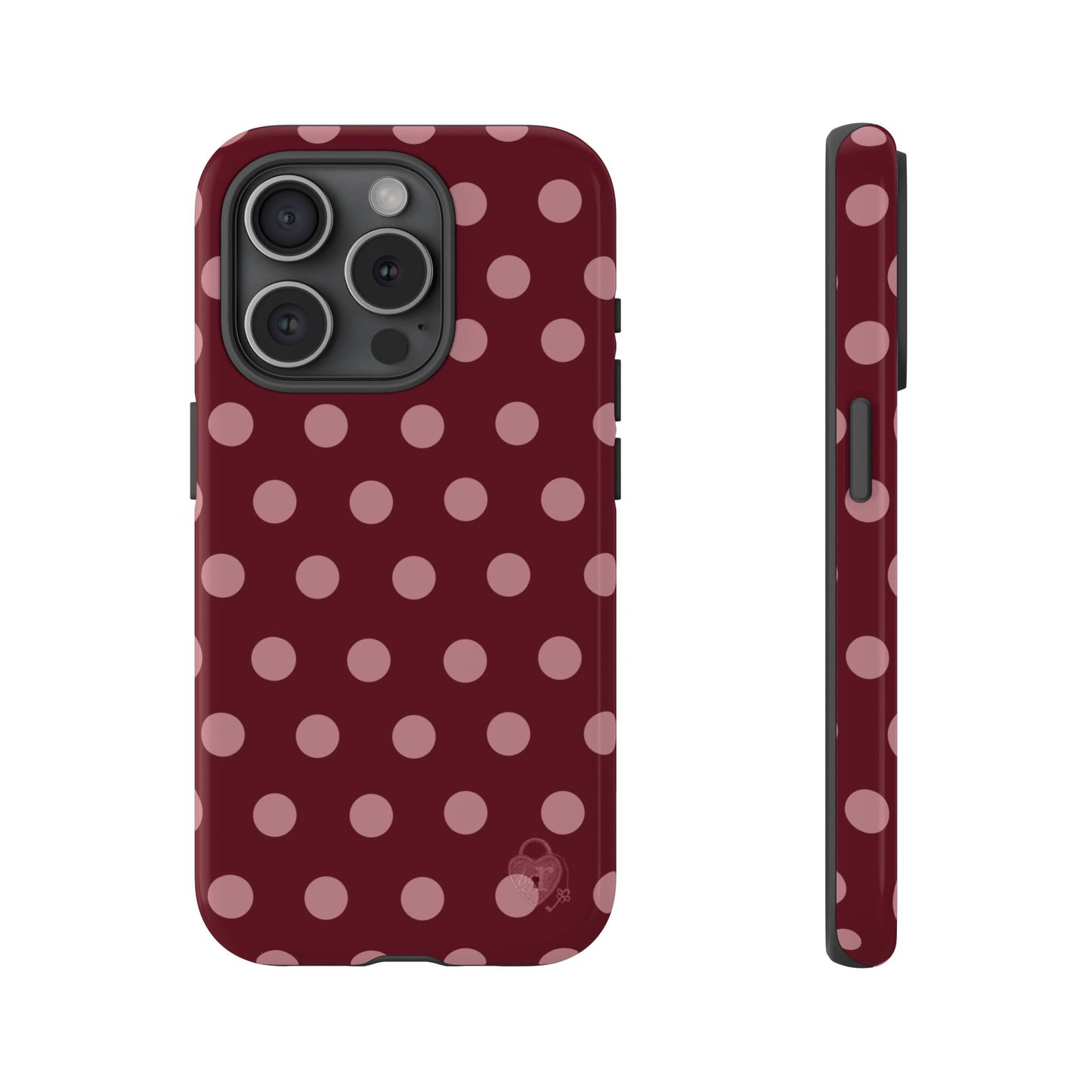 The Polka Dot Case (Burgundy)