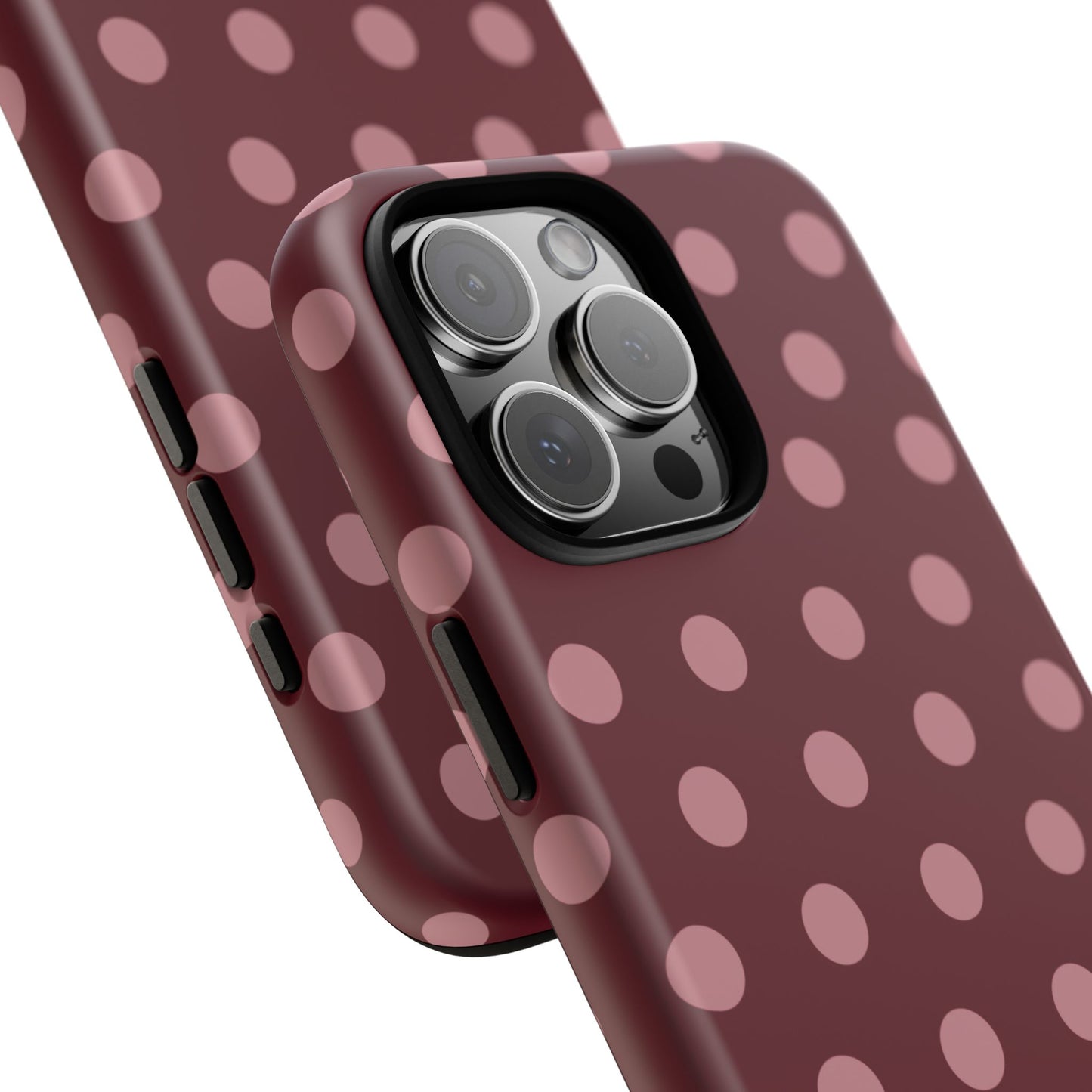 The Polka Dot Case (Burgundy)