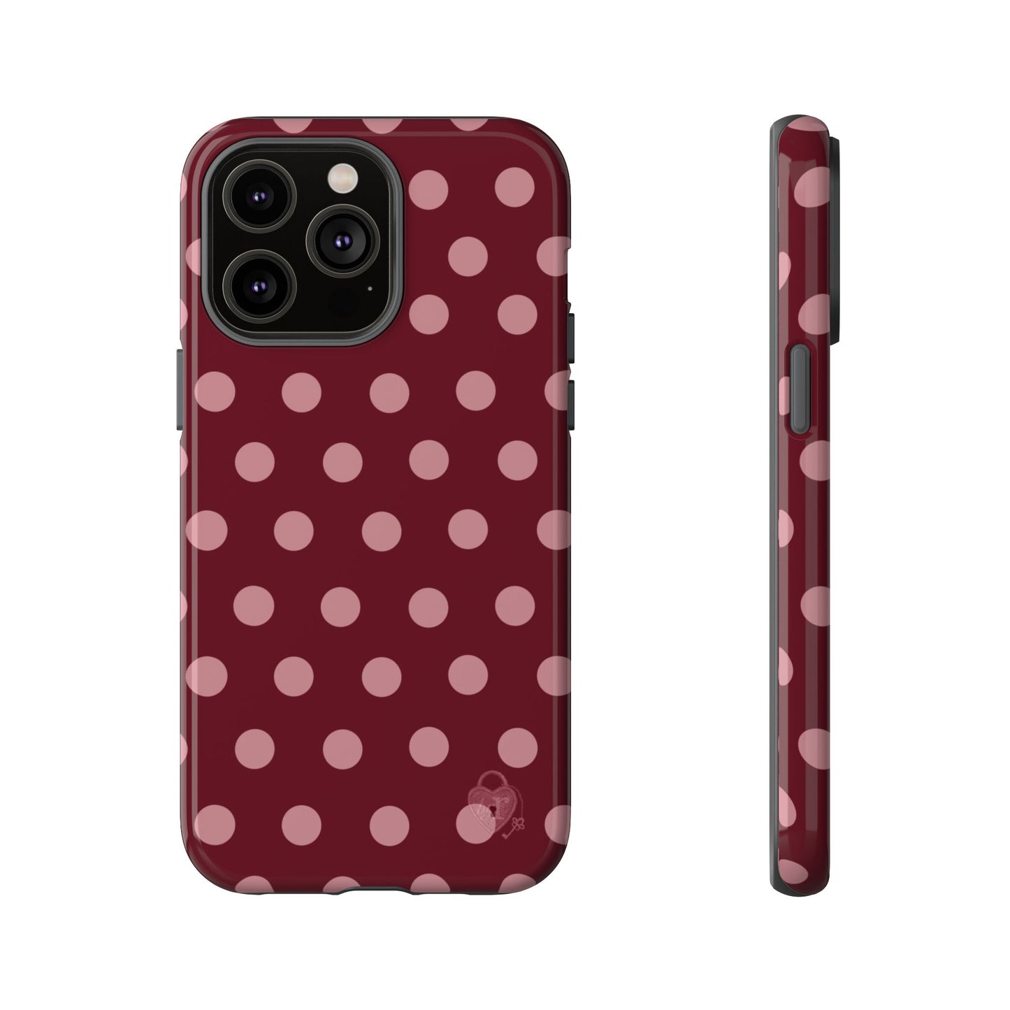 The Polka Dot Case (Burgundy)