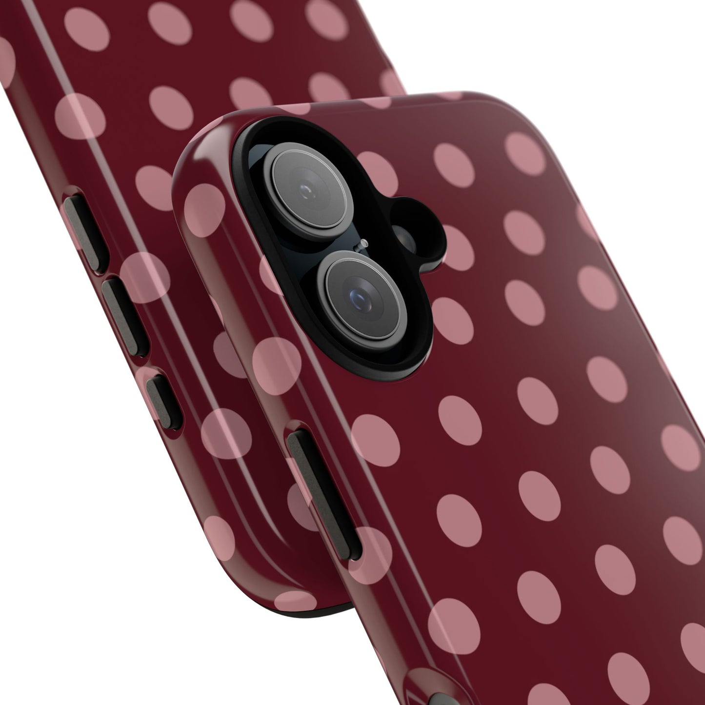 The Polka Dot Case (Burgundy)