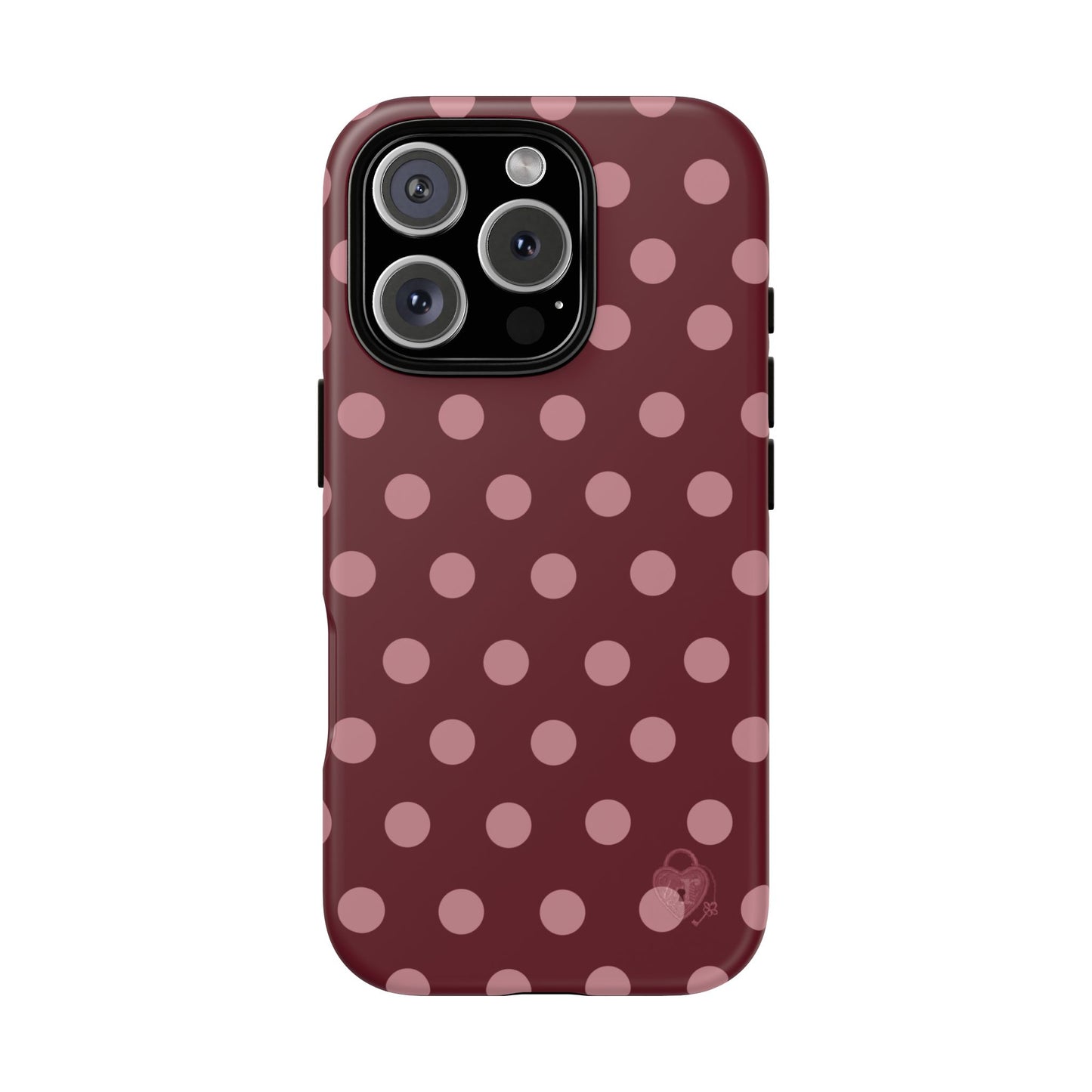 The Polka Dot Case (Burgundy)