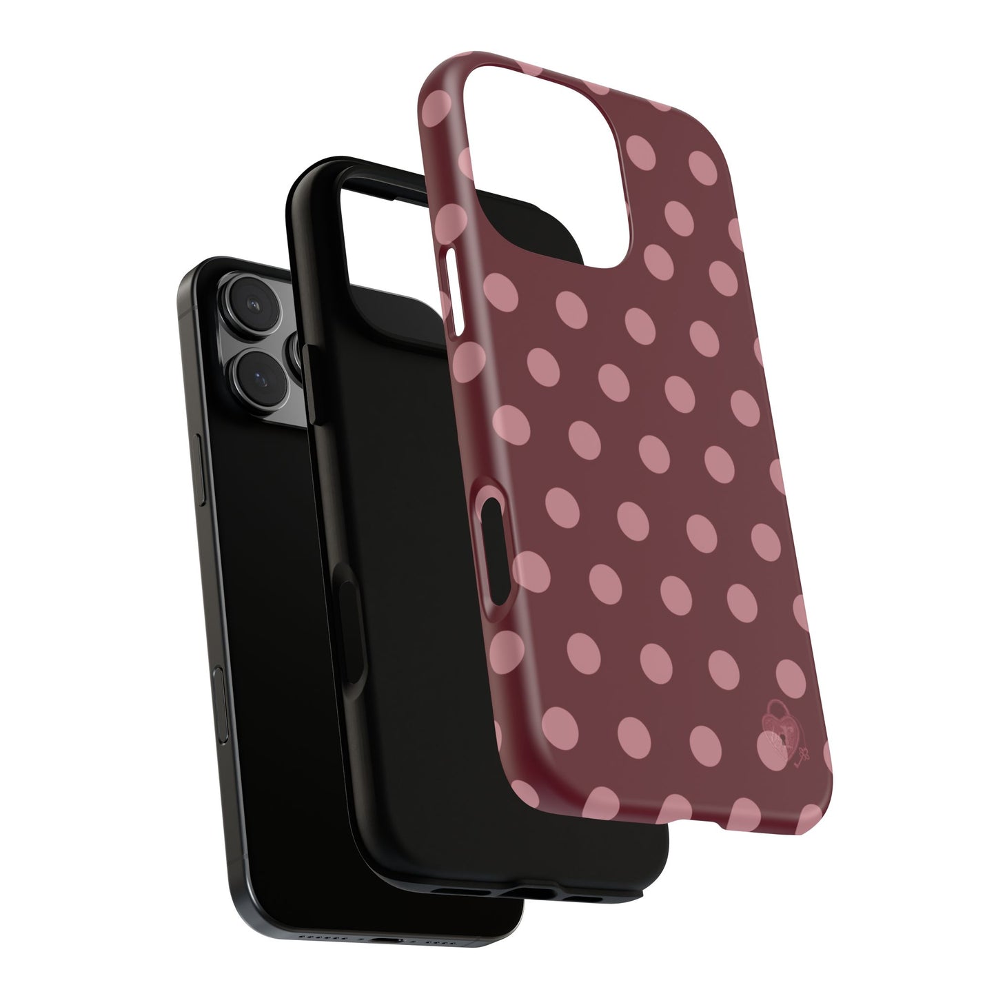 The Polka Dot Case (Burgundy)