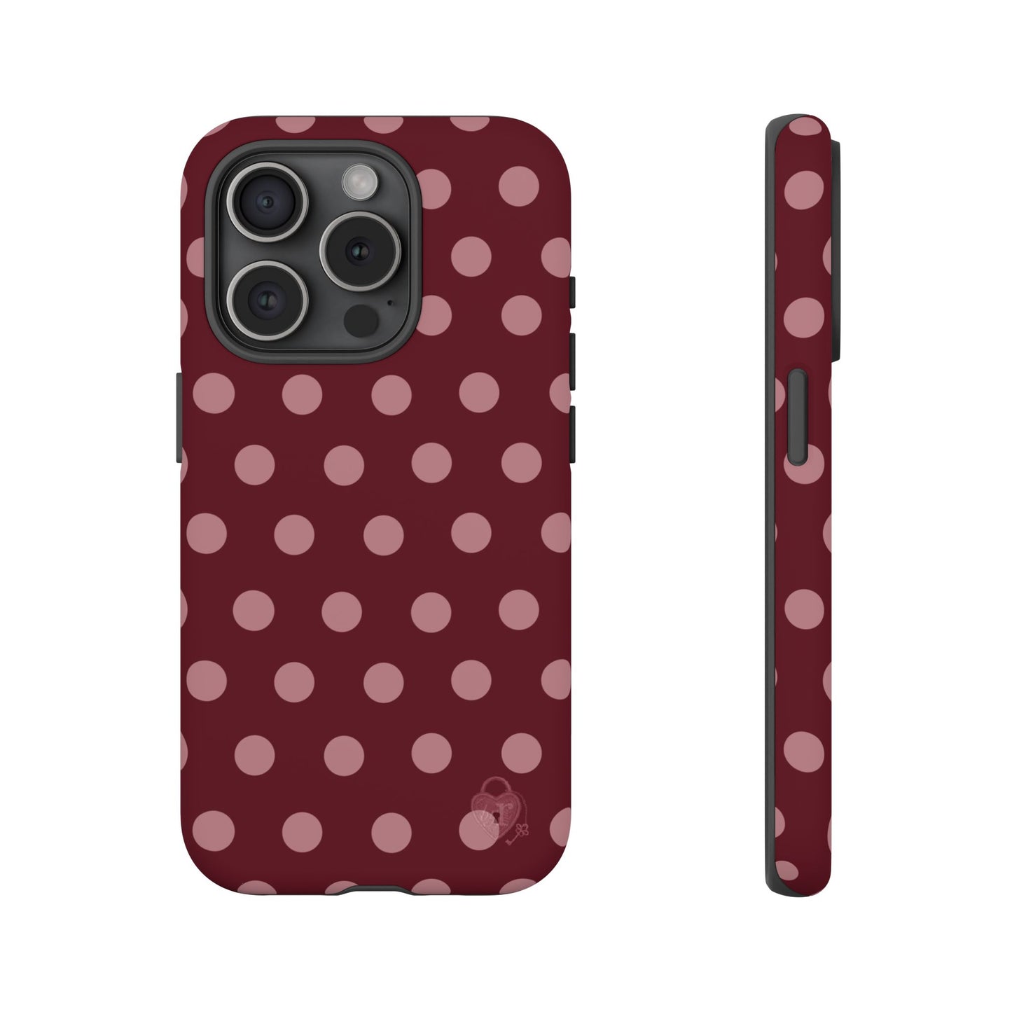 The Polka Dot Case (Burgundy)