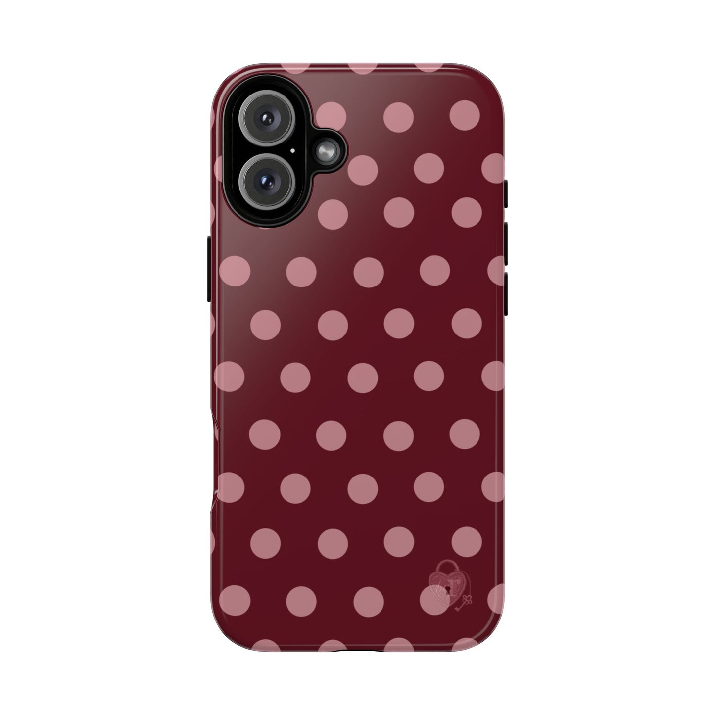 The Polka Dot Case (Burgundy)