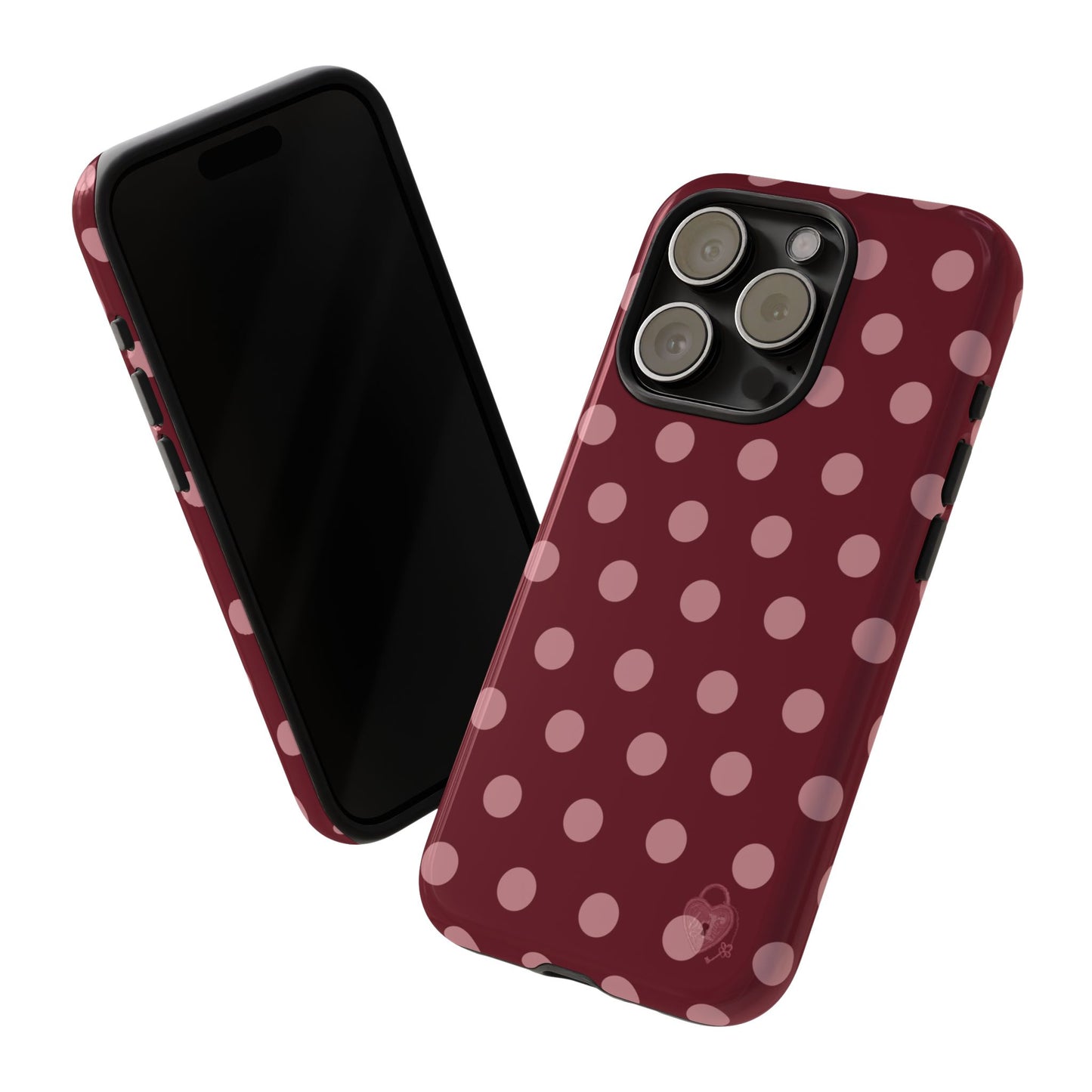 The Polka Dot Case (Burgundy)