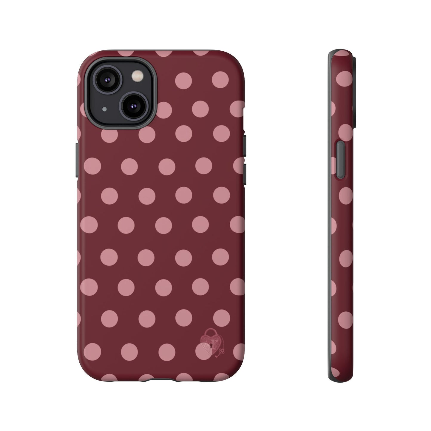 The Polka Dot Case (Burgundy)