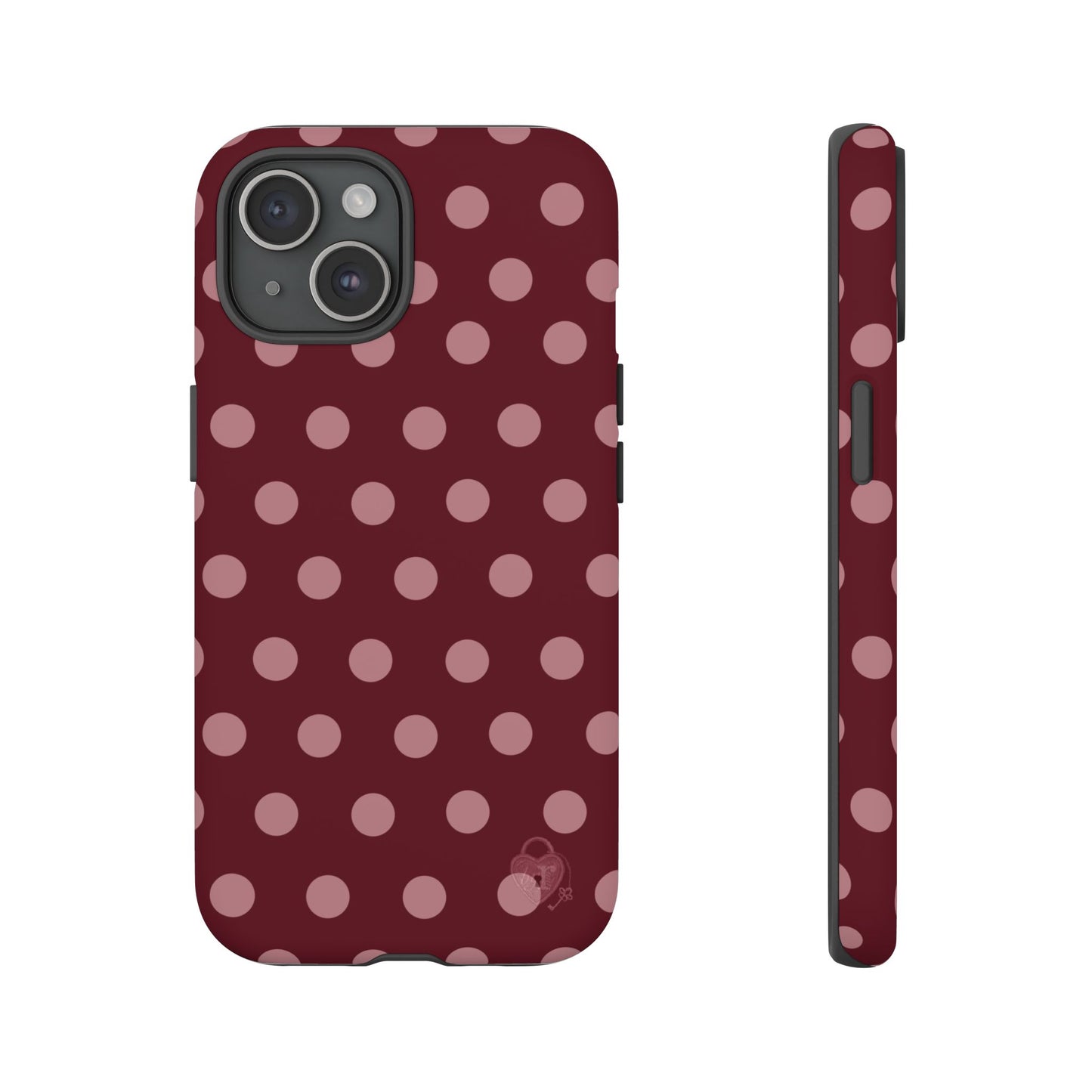 The Polka Dot Case (Burgundy)
