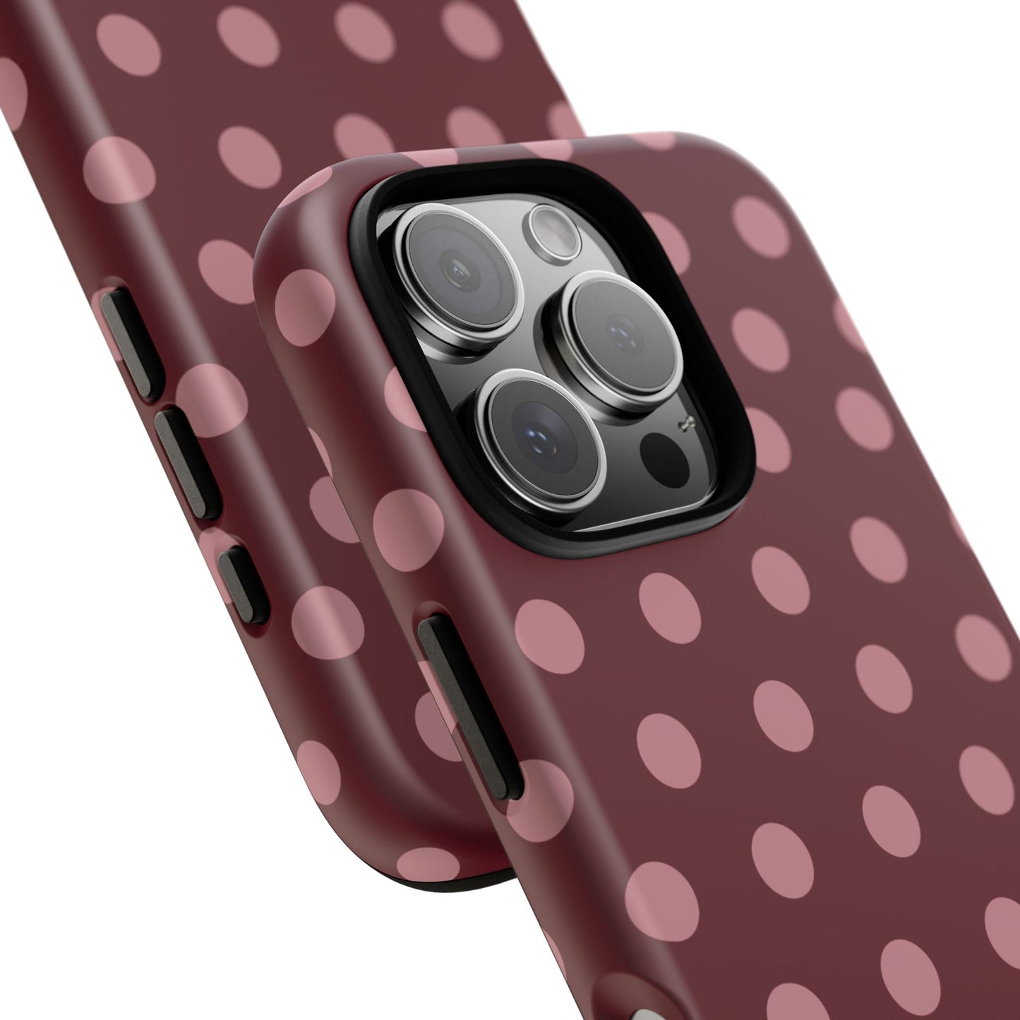 The Polka Dot Case (Burgundy)