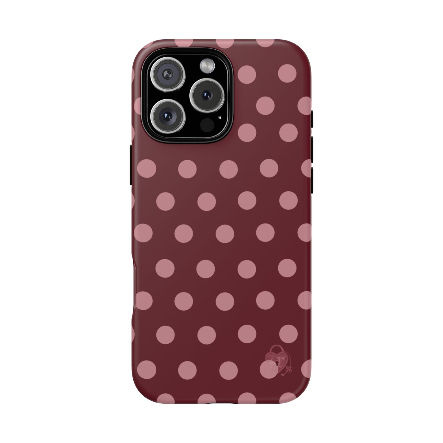 The Polka Dot Case (Burgundy)