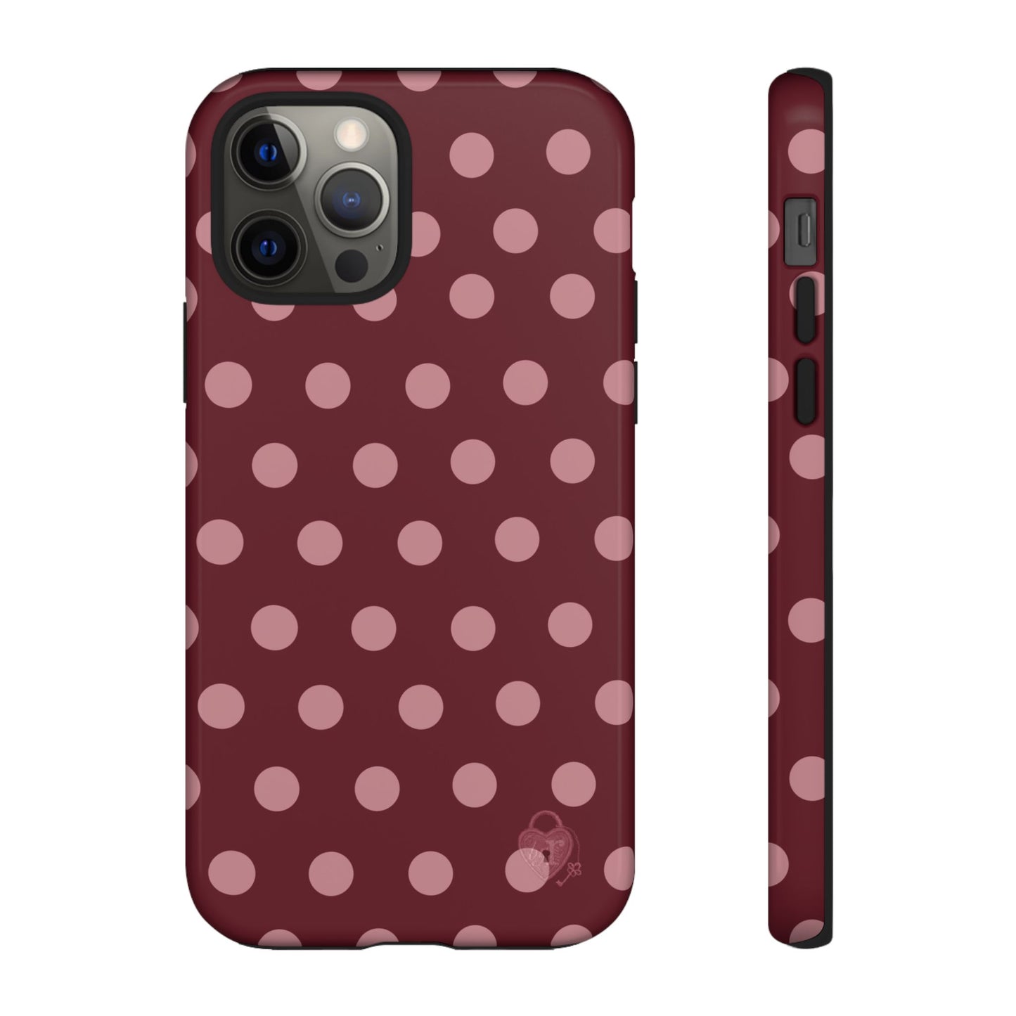 The Polka Dot Case (Burgundy)