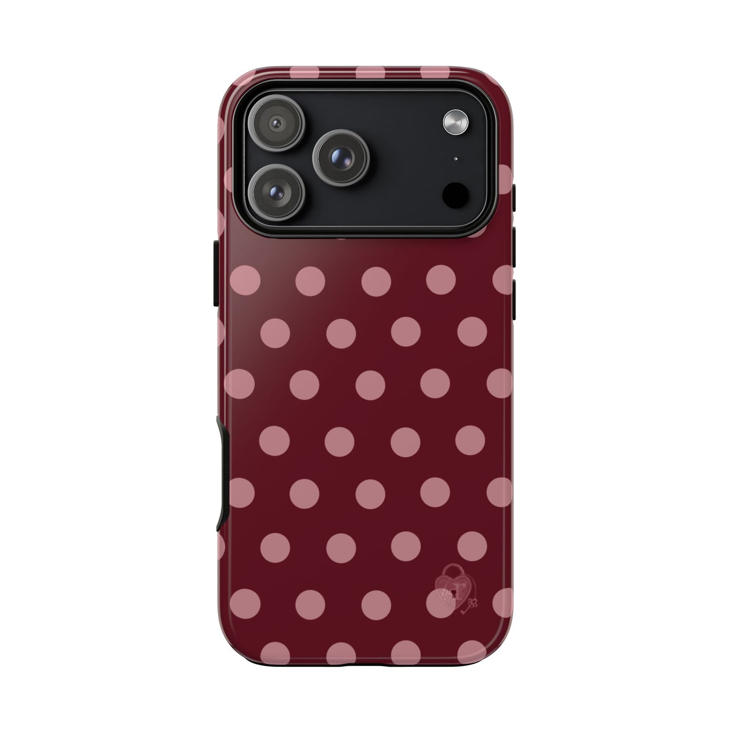 The Polka Dot Case (Burgundy)