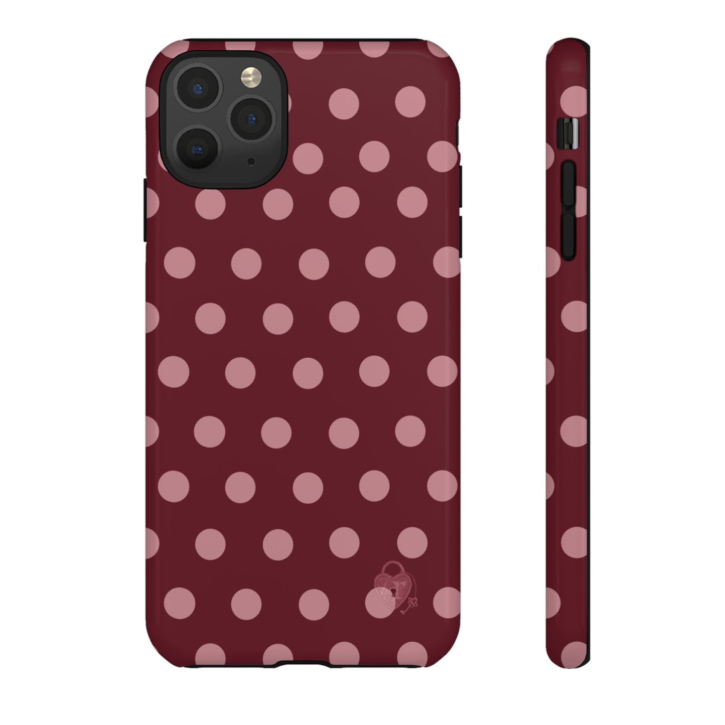 The Polka Dot Case (Burgundy)
