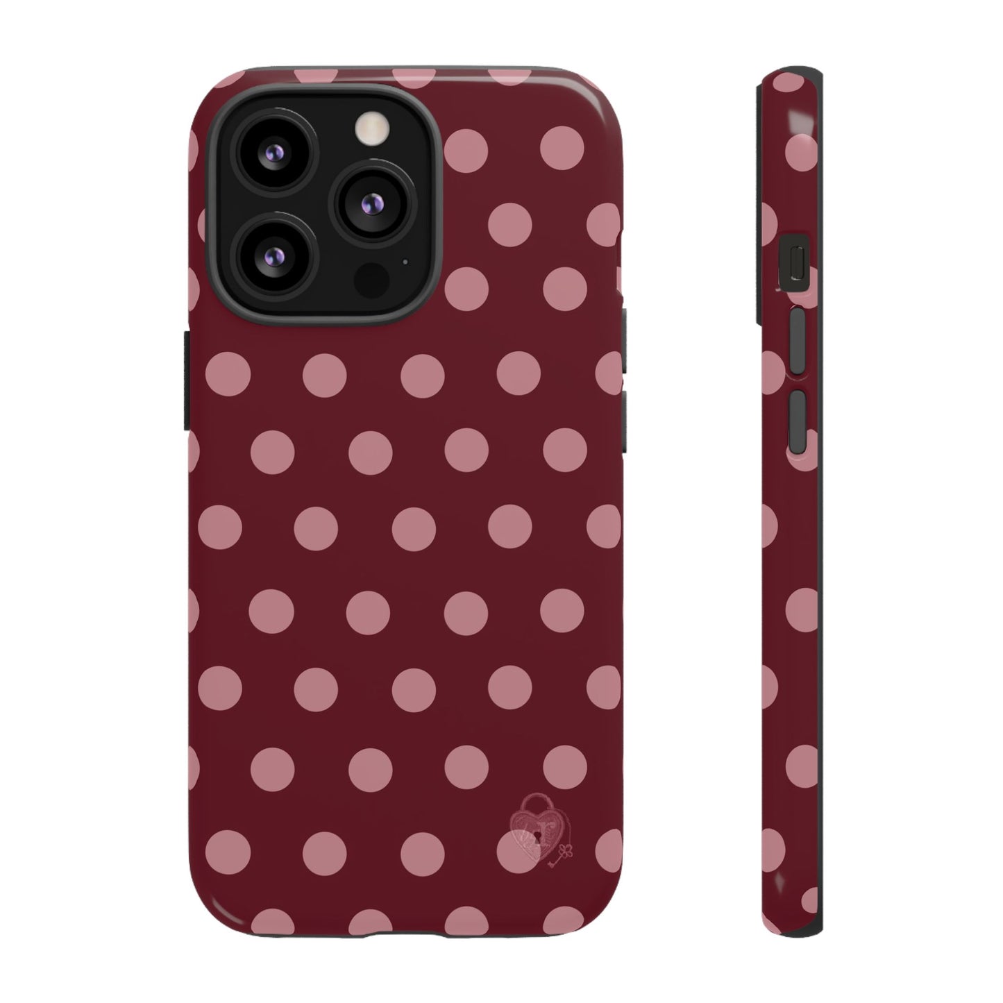 The Polka Dot Case (Burgundy)