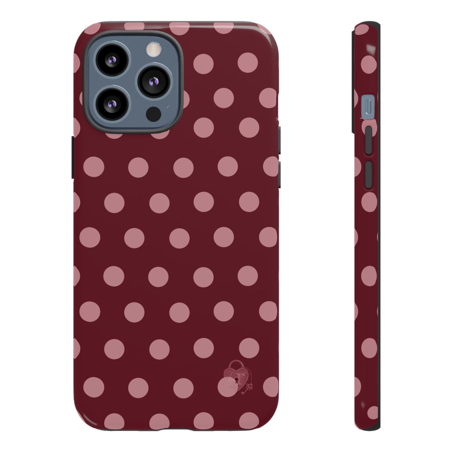 The Polka Dot Case (Burgundy)