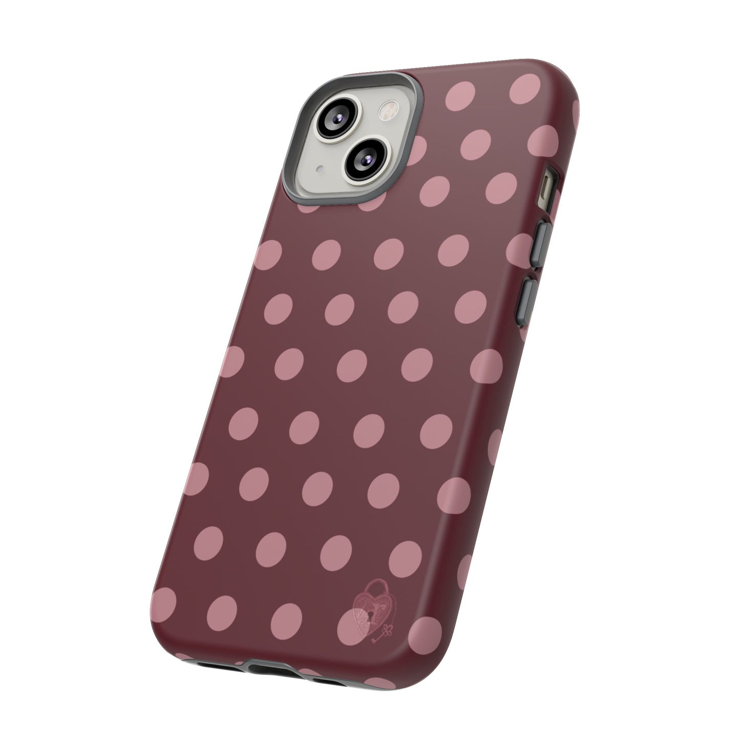 The Polka Dot Case (Burgundy)