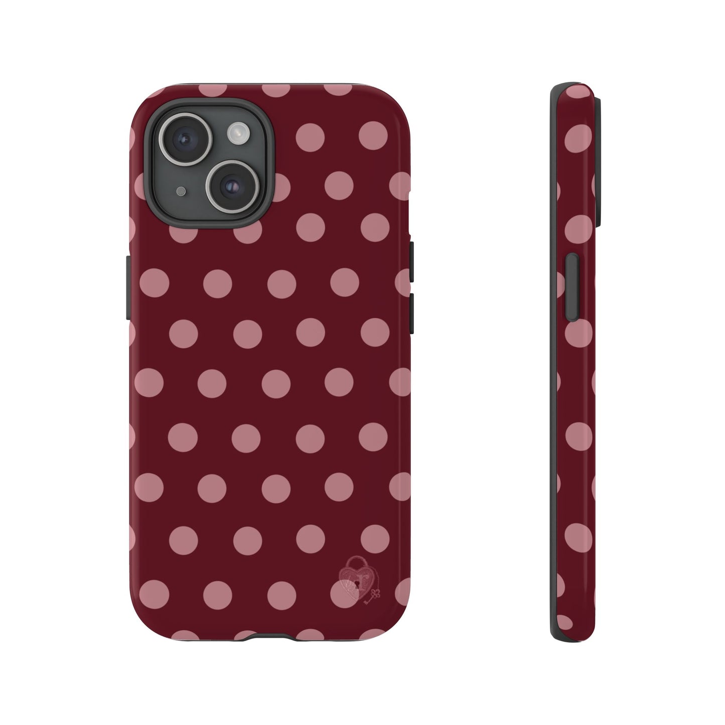 The Polka Dot Case (Burgundy)