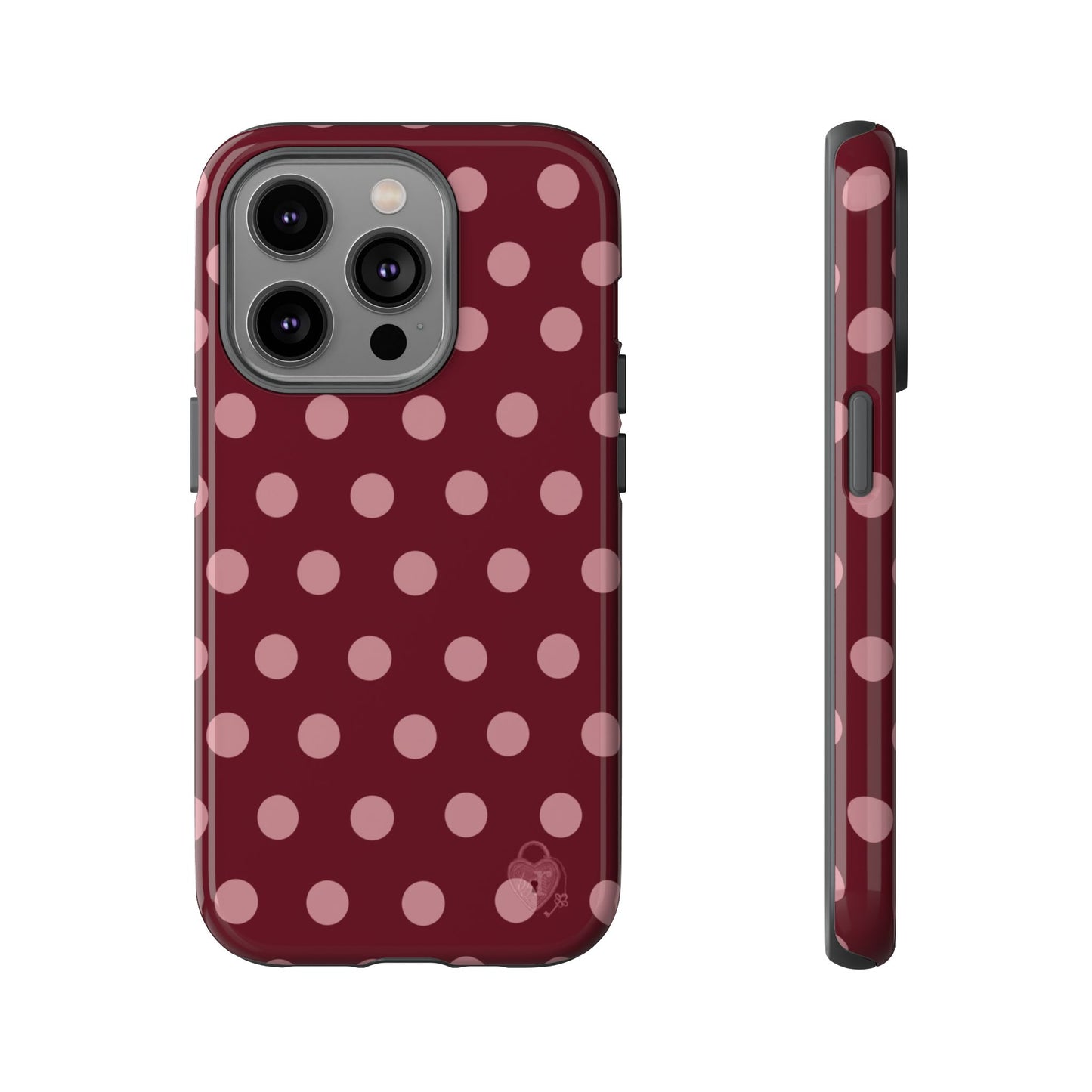 The Polka Dot Case (Burgundy)