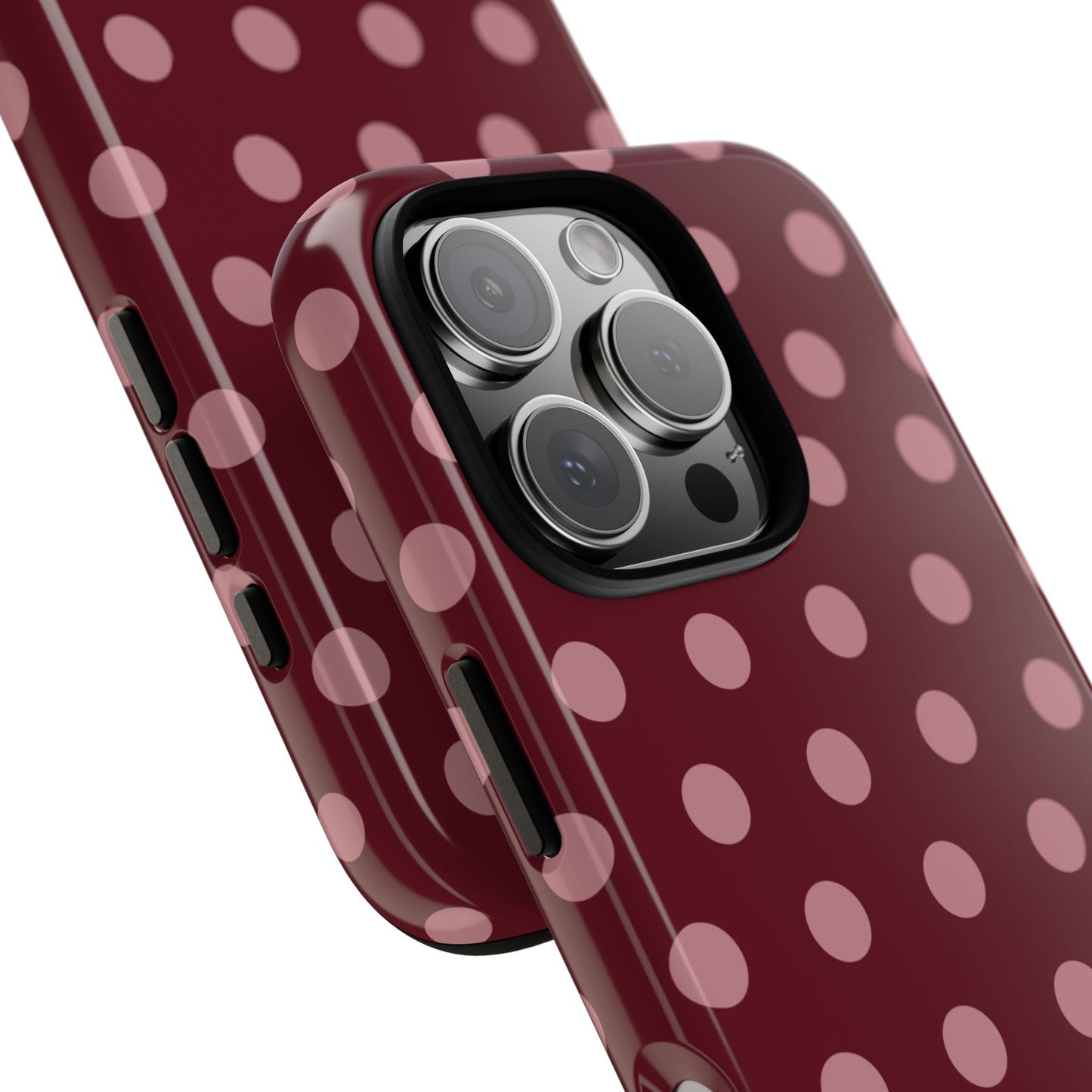 The Polka Dot Case (Burgundy)