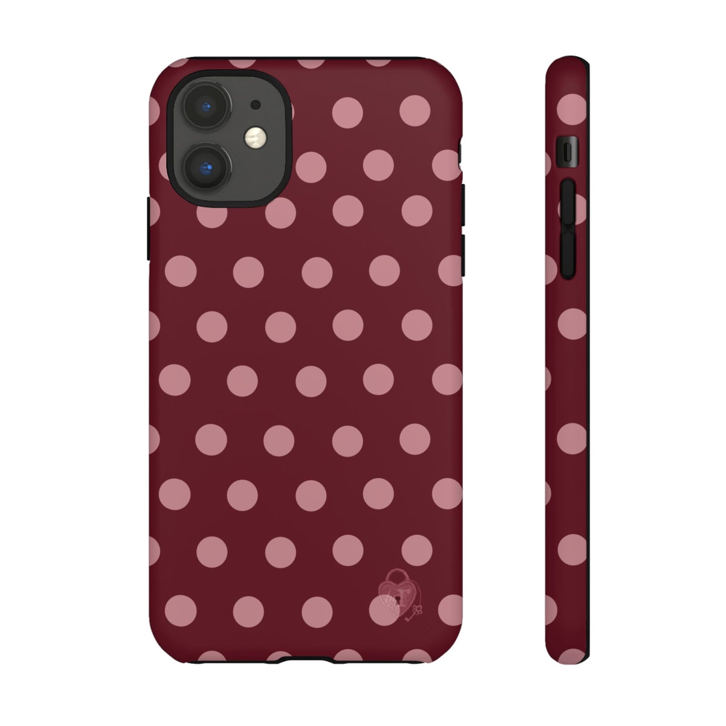 The Polka Dot Case (Burgundy)