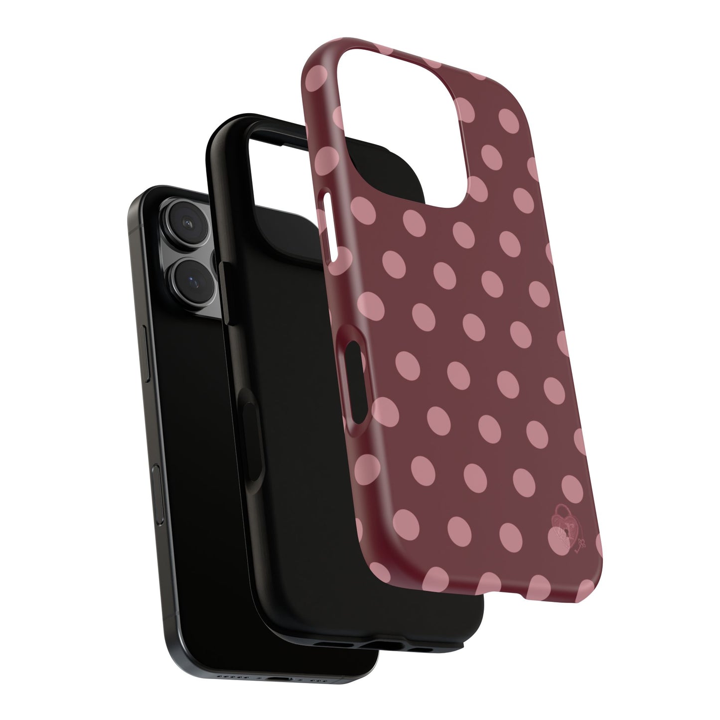 The Polka Dot Case (Burgundy)