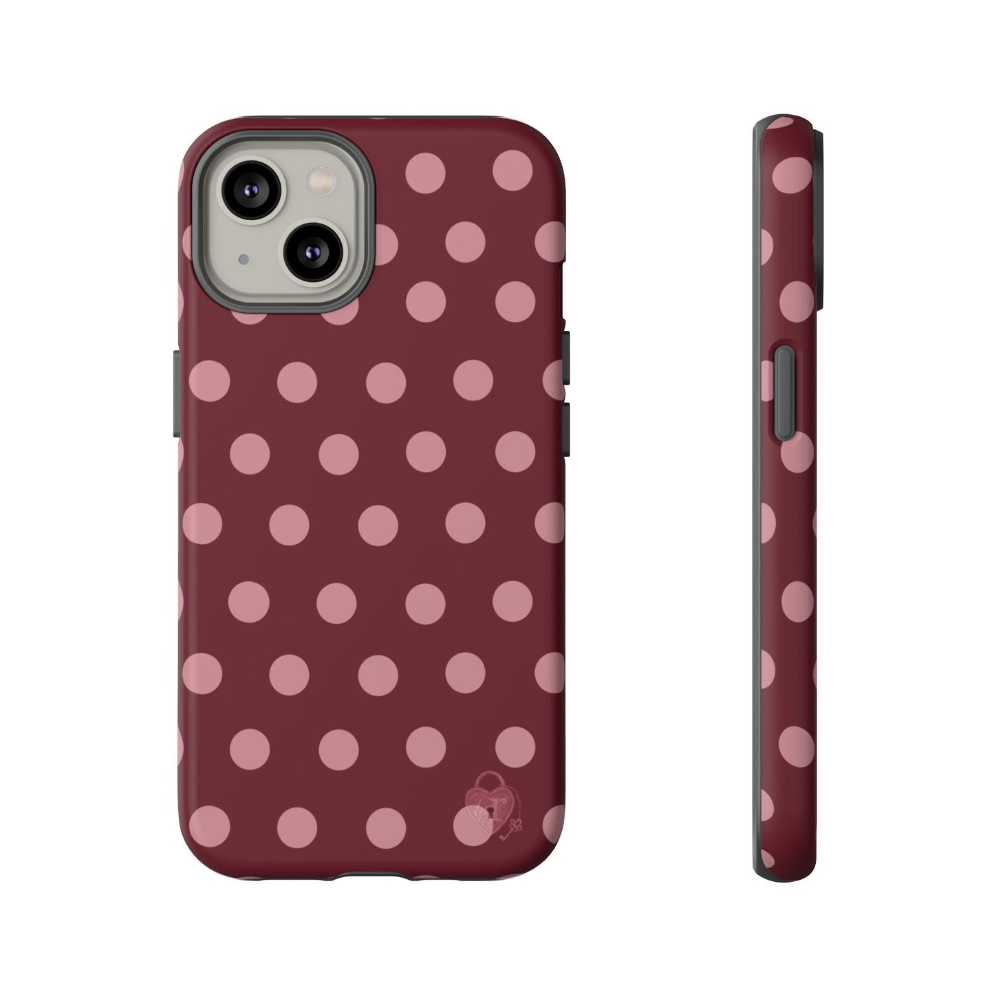 The Polka Dot Case (Burgundy)