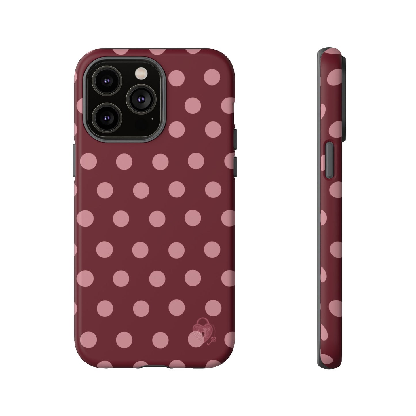 The Polka Dot Case (Burgundy)
