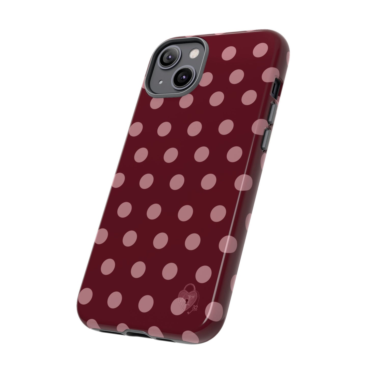 The Polka Dot Case (Burgundy)