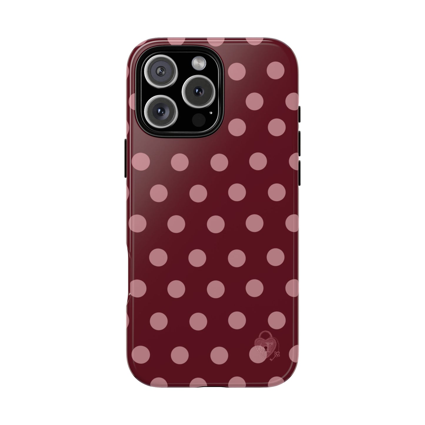 The Polka Dot Case (Burgundy)